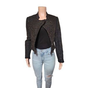 Willow black faux zip up moto jacket XS